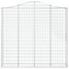 vidaXL Arched Gabion Baskets 6 pcs 200x30x180/200 cm Galvanised Iron