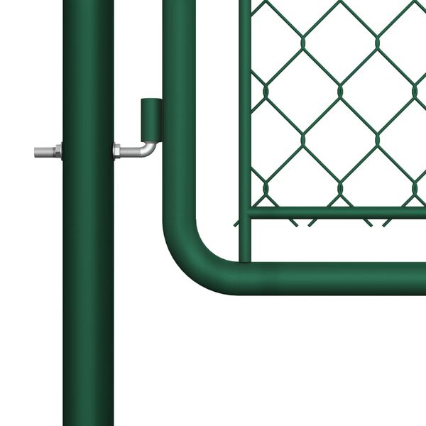 vidaXL Garden Gate Steel 150x495 cm Green