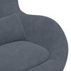vidaXL Egg Chair Dark Grey 63 x 73 x 90 cm Velvet