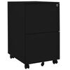 vidaXL Mobile File Cabinet Black 39x45x67 cm Steel