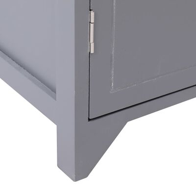 vidaXL Bathroom Cabinet Grey 46x24x116 cm Paulownia Wood