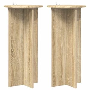 vidaXL Plant Stand 2 pcs Sonoma Oak 40 x 40 x 80 cm Engineered Wood