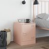 vidaXL Bedside Cabinet Pink 34.5x39x44 cm Steel