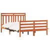 vidaXL Bed Frame with Headboard Wax Brown 160 x 200 cm