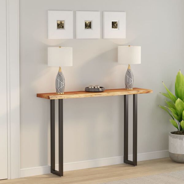 vidaXL Table Top 160x30x2.5 cm Rectangular Solid Wood Acacia Live Edge