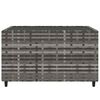vidaXL Square Garden Coffee Table Grey 50x50x30 cm Poly Rattan