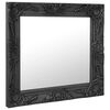 vidaXL Wall Mirror Baroque Style 50x50 cm Black