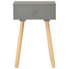 vidaXL Bedside Tables 2 pcs Grey Solid Pinewood