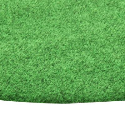 vidaXL Artificial Grass with Studs Dia.95 cm Green Round