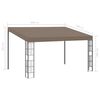 vidaXL Wall-mounted Gazebo 4x3 m Taupe Fabric