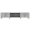 vidaXL TV Cabinet Concrete Grey 180x31.5x40 cm Engineered Wood
