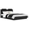 vidaXL Bed Frame with Headboard Black Oak 140 x 200 cm Engineered Wood