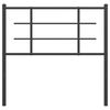 vidaXL Metal Replace Headboard Black 100 cm