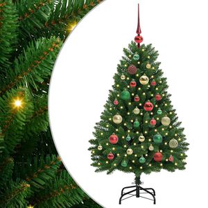 vidaXL Artificial Christmas Tree Green 120 cm PVC and Metal