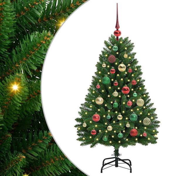 vidaXL Artificial Christmas Tree with Stand Green 120 cm PVC and Metal