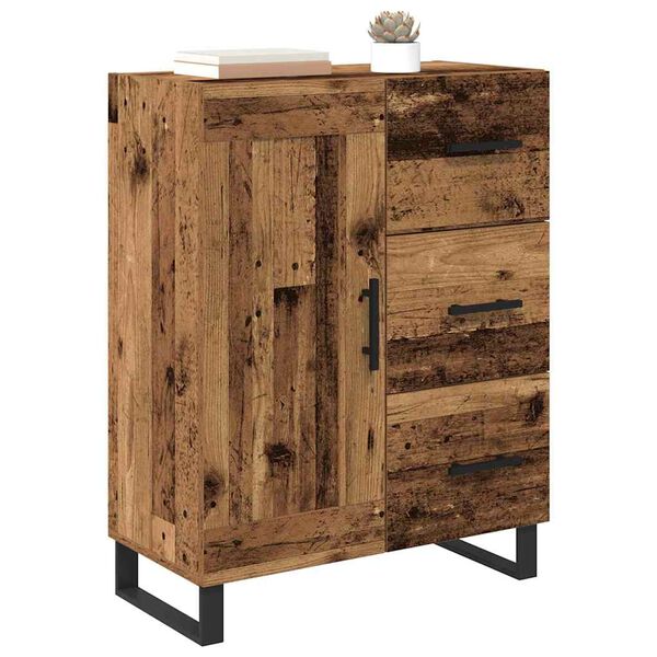 vidaXL Sideboard Old Wood 69.5 x 34 x 90 cm Engineered Wood and Iron