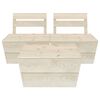 vidaXL 3 Piece Garden Pallet Lounge Set Impregnated Spruce Wood