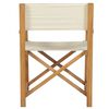 vidaXL Folding Director's Chairs 2 pcs Cream Solid Wood Teak