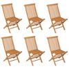 vidaXL 7 Piece Garden Dining Set Solid Teak Wood