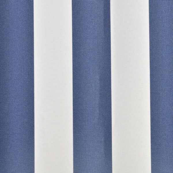 vidaXL Awning Top Sunshade Canvas Blue & White 5x3 m