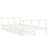 vidaXL Kids Bed Frame with Drawers White 90x190 cm Solid Wood Pine