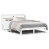 vidaXL Bed Frame with Headboard without Mattress White 150x200 cm King Size