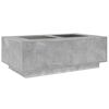 vidaXL Coffee Table with Infinity LED Concrete Grey 116x69x40 cm