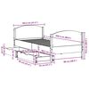 vidaXL Bed Frame without Mattress Wax Brown 100x200 cm Solid Wood Pine