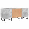 vidaXL Record Cabinet Concrete Grey 121x38x48 cm Engineered Wood