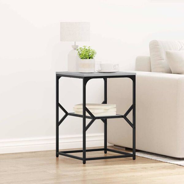 vidaXL Side Table Grey Sonoma 41 x 40 x 60 cm