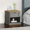 vidaXL Bedside Cabinet VIGO Grey 42x35x42 cm Solid Wood Pine