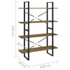 vidaXL 4-Tier Book Cabinet 100x30x140 cm Solid Pine Wood