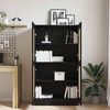 vidaXL Book Cabinet Black Oak 82.5 x 30.5 x 150 cm Engineered Wood