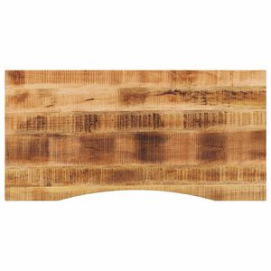 vidaXL Desk Top with Curve 120x50x2.5 cm Solid Wood Rough Mango