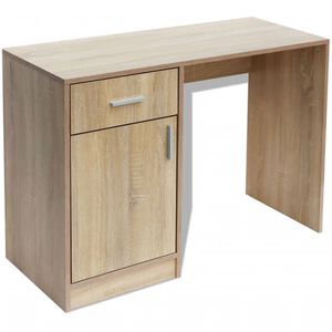vidaXL Desk | Oak | Engineered wood | 100 x 40 x 73 cm | Storage | Desk