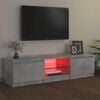 vidaXL TV Cabinet with LED Lights Concrete Grey 140x40x36 cm