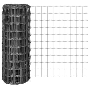 vidaXL Wire Fences PVC-coated iron Grey