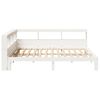 vidaXL Bookcase Bed without Mattress White 140x190 cm Solid Wood Pine