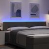 vidaXL LED Headboard with LED Strip Lights Dark Grey 200 cm Polyester