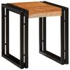 vidaXL Nesting Table 3 pcs Brown and Black Solid Acacia Wood and Metal