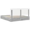 vidaXL Storage Bed Grey Sonoma 200 x 200 cm Engineered Wood