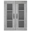 vidaXL Wall Mounted Cabinets 2 pcs Grey Sonoma Engineered Wood