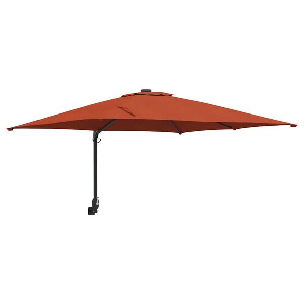 vidaXL Garden Parasol Red and Black 248.5 x 247.5 x 160 cm