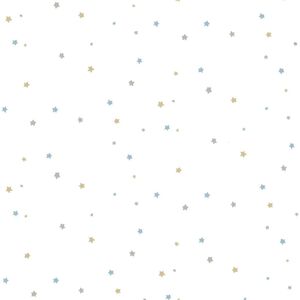 Noordwand Wallpaper Mondo baby Little Stars Blue and White