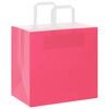 vidaXL Paper Bags 50 pcs with Handles Pink 26x17x25 cm