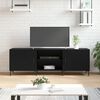vidaXL TV Cabinet Black 150x30x50 cm Engineered Wood