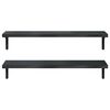vidaXL Wall Shelves 2 pcs 100x30 cm Black Stainless Steel
