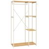 vidaXL Wardrobe White and Oak 90x40x167 cm Metal and Engineered Wood