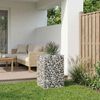 vidaXL Gabion Raised Bed Silver 50 x 50 x 80 cm Galvanised Steel