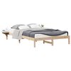 vidaXL Bed Frame with Side Tables Natural 140 x 220 cm Solid Pine Wood